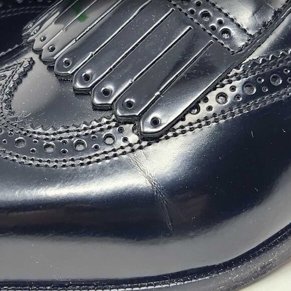 Men\'s 8 EEE X-Wide Florsheim Lexington black wingtip loafers dress shoes 17073